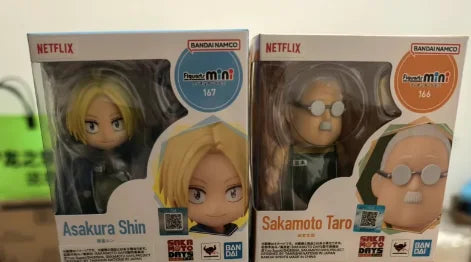 In Stock Bandai Original Figuarts Mini Fm Series Sakamoto Days Sakamoto Tarou Chibi Anime Figure Pvc Desktop Decor Toys Gifts