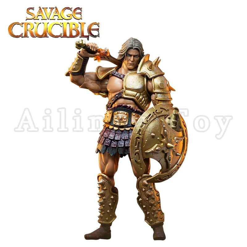 Harbinger Studios 1/12 7inch Action Figure Savage Crucible Wave 2 Jaeger Nashom Krieger Whoman Barbarian Anime Model For Gift