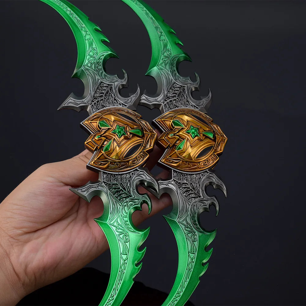 29cm/11.41inch Warcraft Action Warglaive of Azzinoth Weapon Model Sword Figure,Metal Ornaments,Figurine,Room Décor Boys Gifts