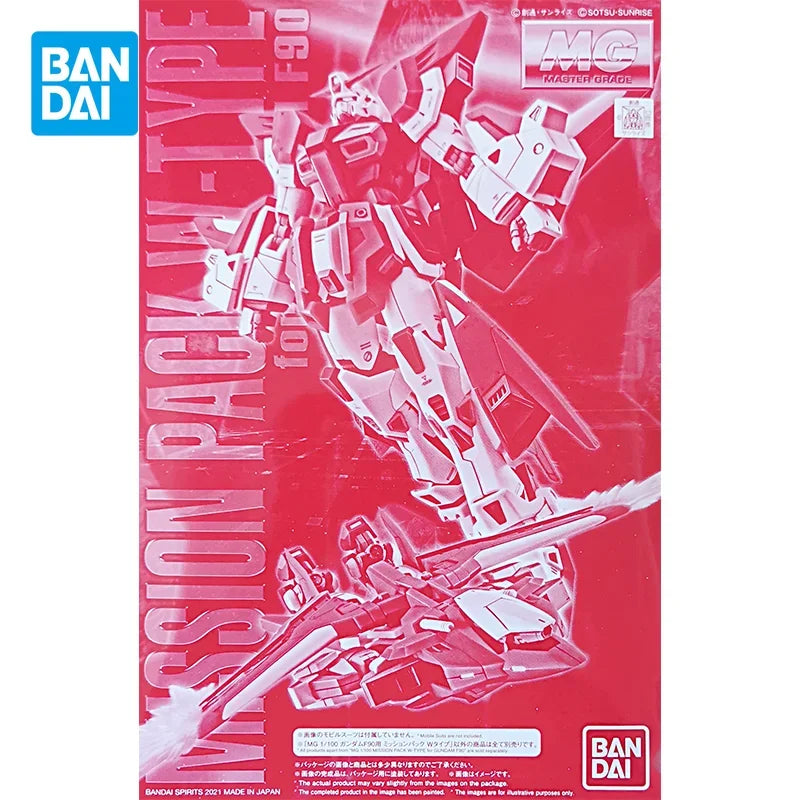 Bandai Original Gundam Modellbausatz Anime Figur PB MG 1/100 MISSION PACK W-TYPE FÜR F90 Actionfiguren Spielzeug Geschenke für Kinder