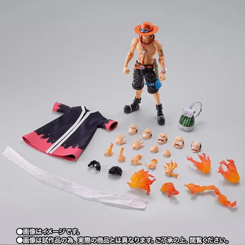18cm Portgas D Ace Anime One Piece Pvc Articulated Action Figure Model Toy Kit Desktop Decoration Ornament Boy Exquisite Gifts
