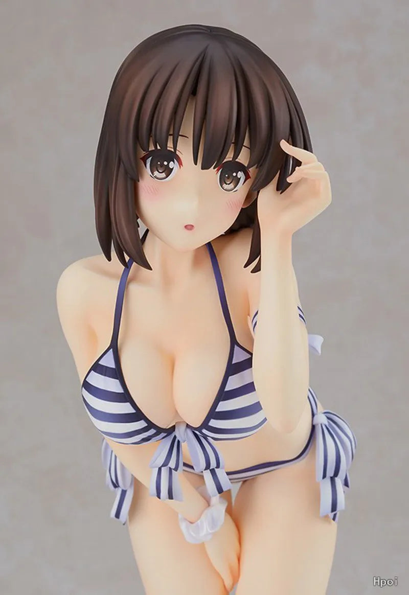 19CM Anime Megumi Kato Swimsuit Ver Figure Saekano How To Raise A Boring Girlfriend Pajamas Figure Action Figures Model Toys