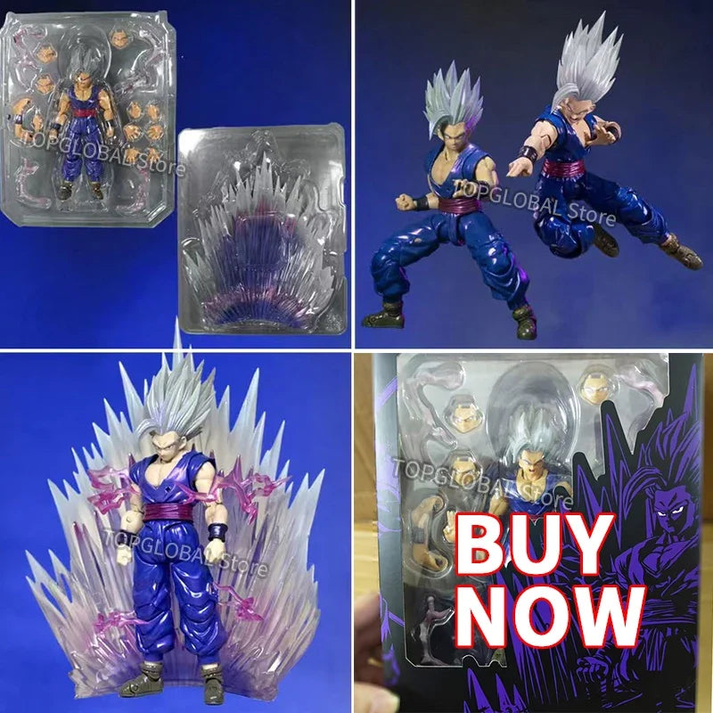 Dragon Ball Exclusive Edition Son Gohan Beast Action Figure PVC Movable Collection Anime Shf Super Saiyan Gohan Figurine Toys