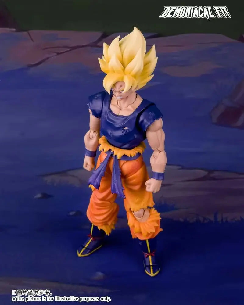 Dragon Ball Z Goku Action Figure - Demoniacal Fit Rage Awakening Battle Damage Shf Goku Collectible Toy For Desktop Decoration