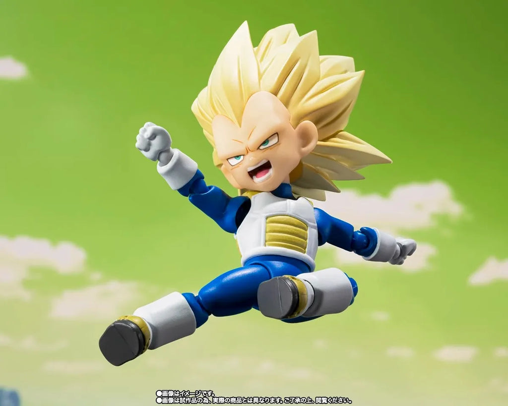 In Stock 100% Original Dragon Ball Shf Daima SSJ3 Vegeta Action Figures Sh Figuarts Daima Vegeta Anime Model Toys Kid Xmas Gifts