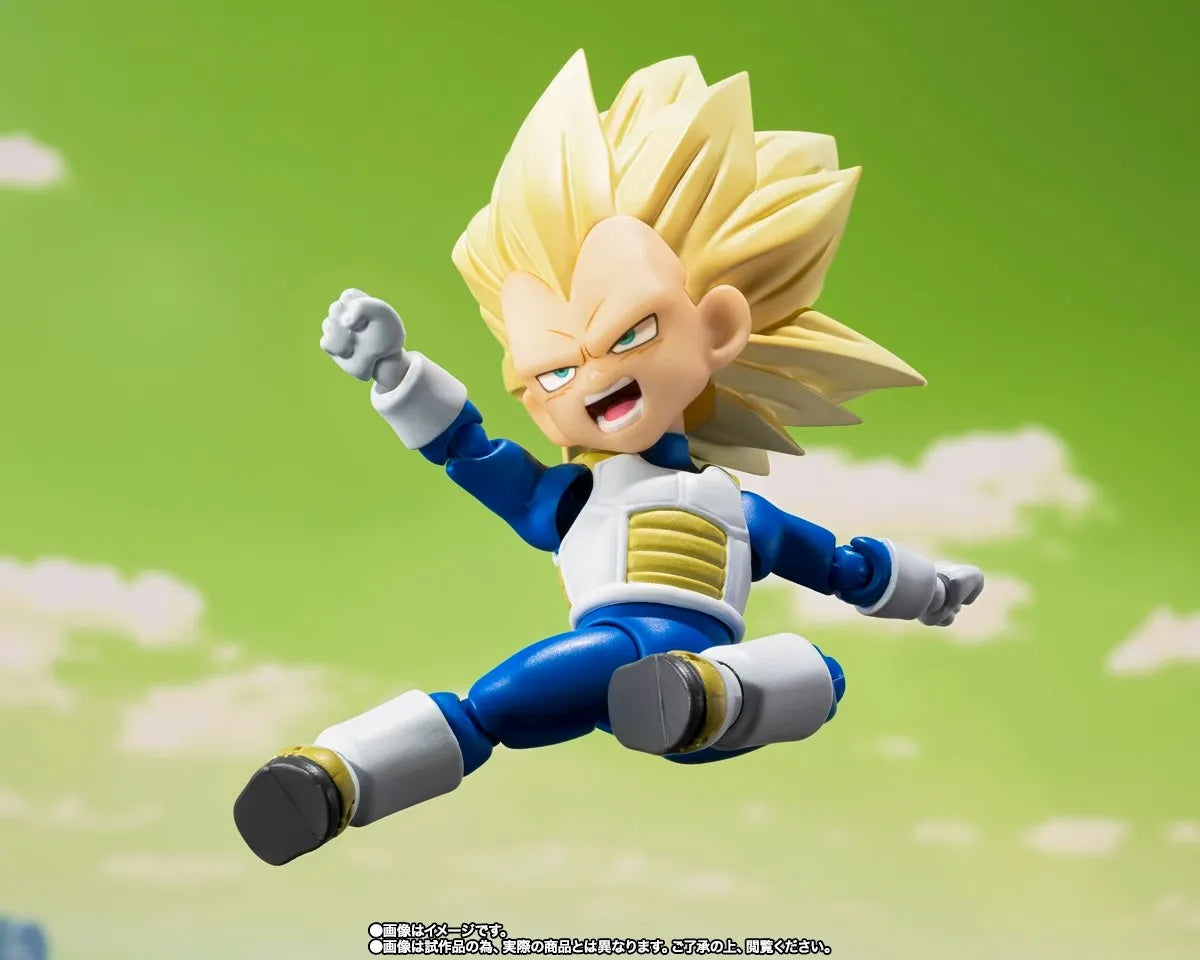 In Stock 100% Original Dragon Ball Shf Daima SSJ3 Vegeta Action Figures Sh Figuarts Daima Vegeta Anime Model Toys Kid Xmas Gifts