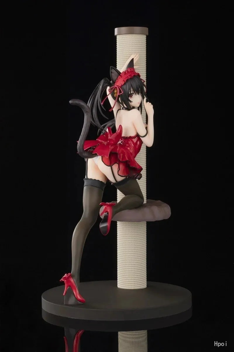 Original in Stock KADOKAWA KDcolle DATE A LIVE Kurumi Tokisaki Red Cat 1/7 Figures Model Toy Gift Collection Ornament