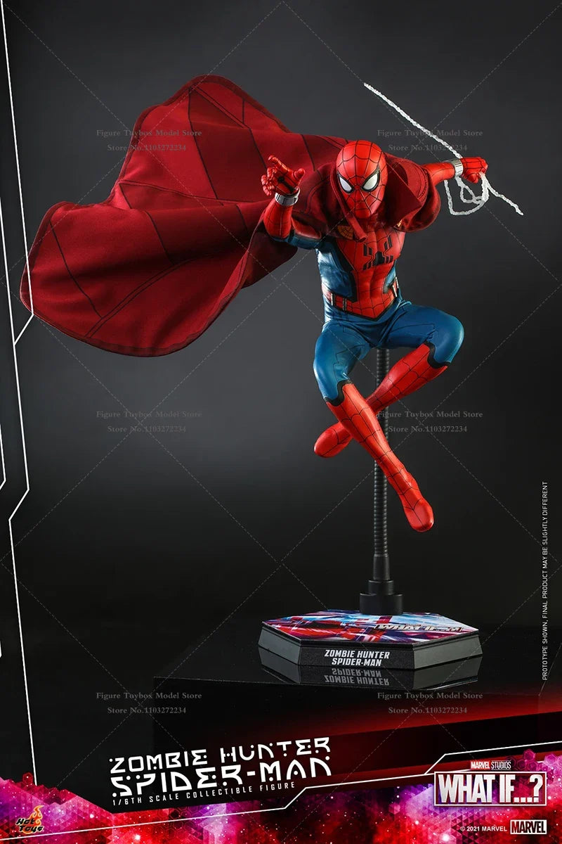 Original HOTTOYS HT TMS058 1/6 Zombie Hunter Spidey Action Figure What If...? Comics Series Doctor Spider-Man 12" Figurine