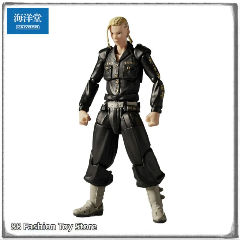In Stock Original KAIYODO Revoltech Tokyo Revengers Draken Anime Figure Toy Gift Ornament