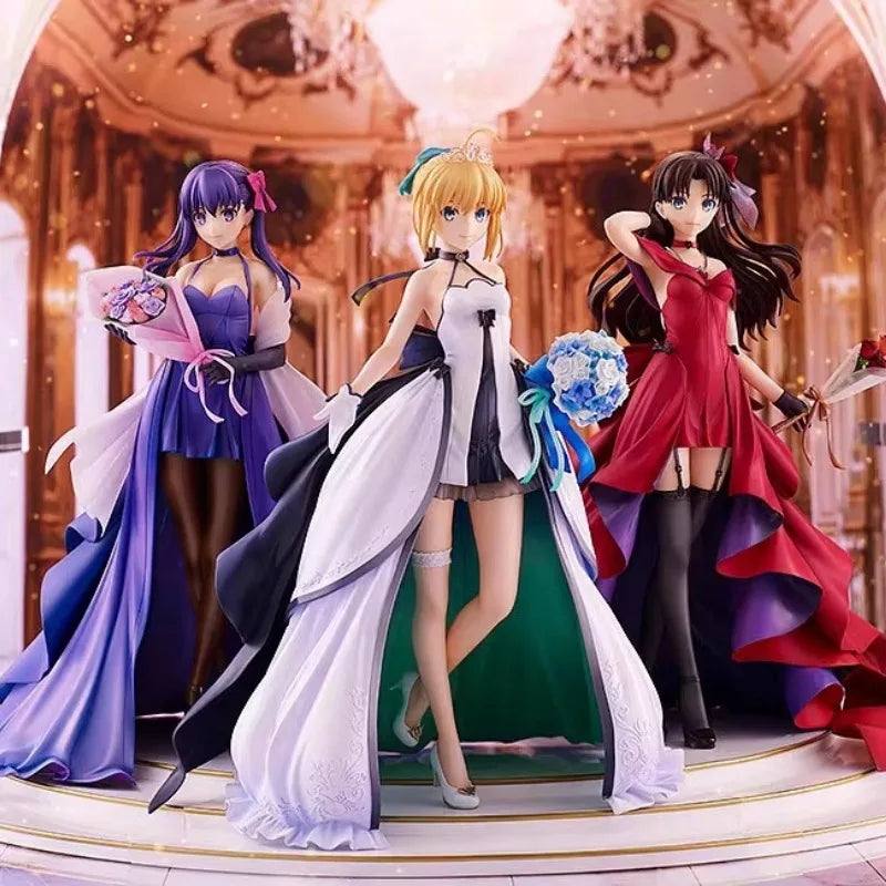 In stock Genuine GSC FGO Saber Matou Sakura Tohsaka Rin dress VER.PVC Action Anime Figure Model Toys Figure Collection Doll Gift