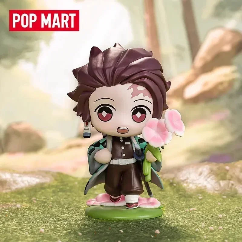 Pop Mart Demon Slayer Birth Flower Series Blind Box Toys Kawaii Anime Action Figure Surprise Mystery Box Dolls Girls Gift