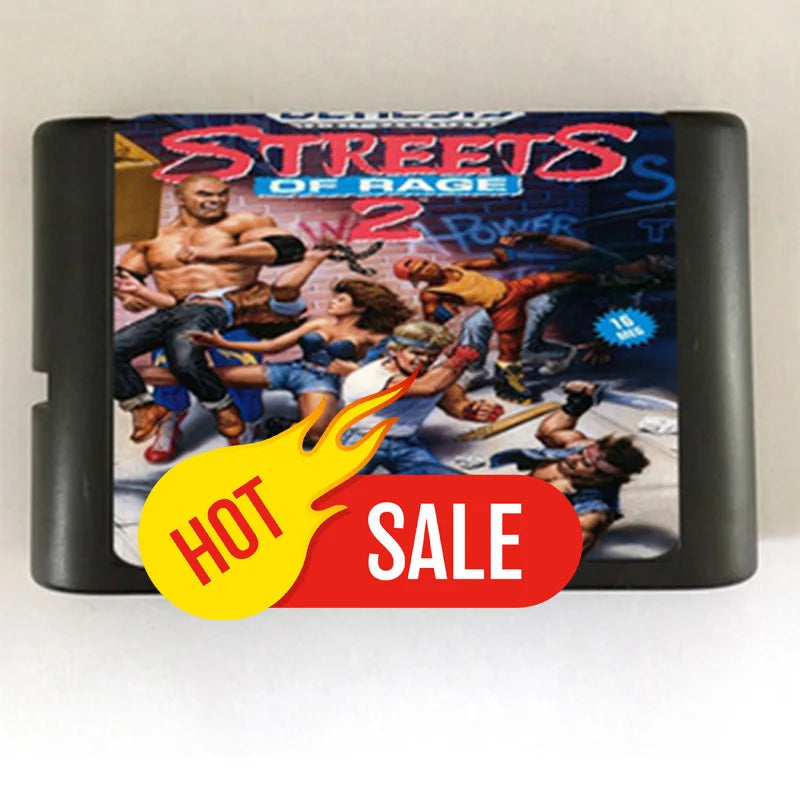 Streets Of Rage 2 Game Card 16bit MD Cart For Sega Mega Drive For Genesis Free Shipping