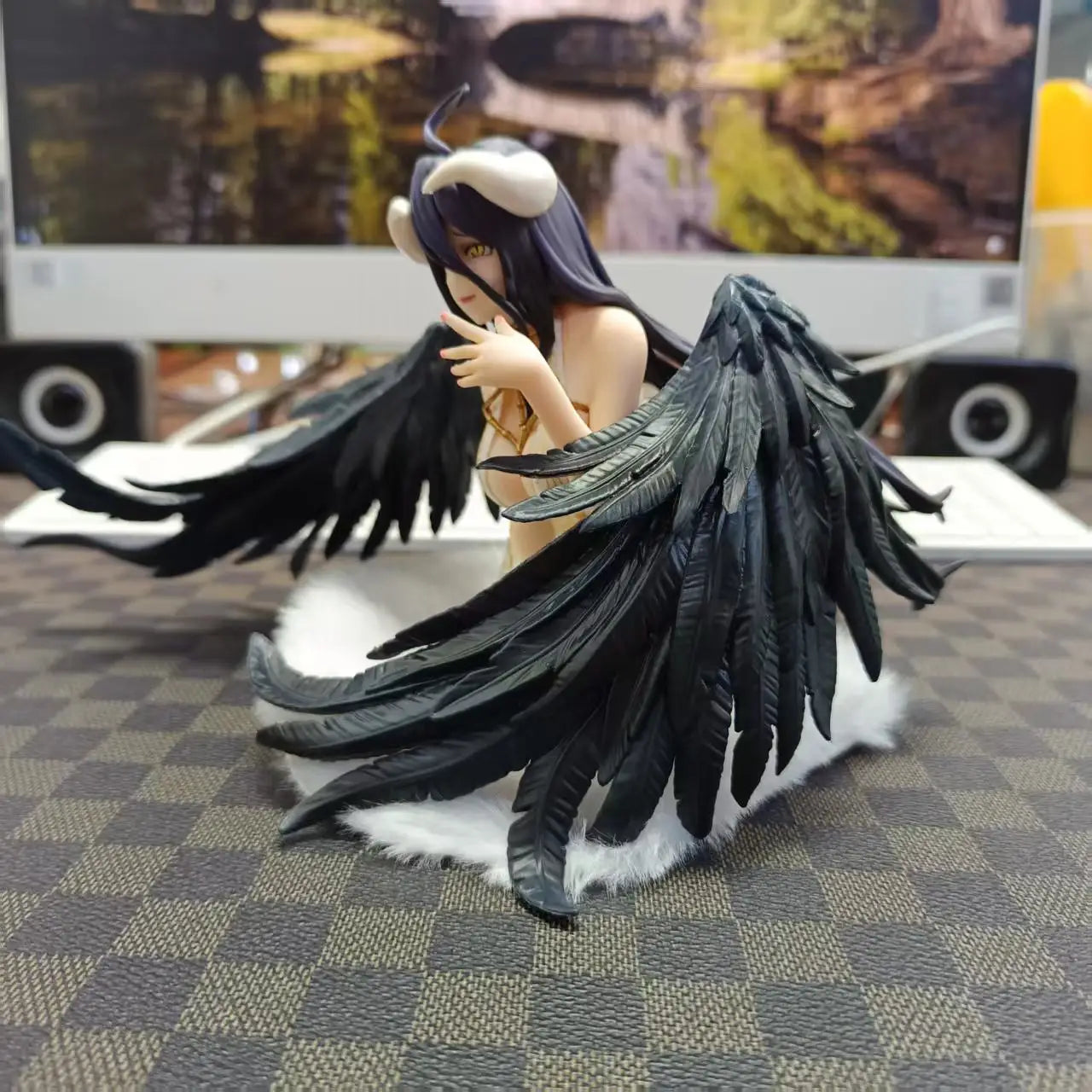 NEW 15CM Overlord Albedo Lingerie Figure 1/7 Claynel Anime Girl PVC Action Figure Toy Albedo Statue Adult Collection Model Doll