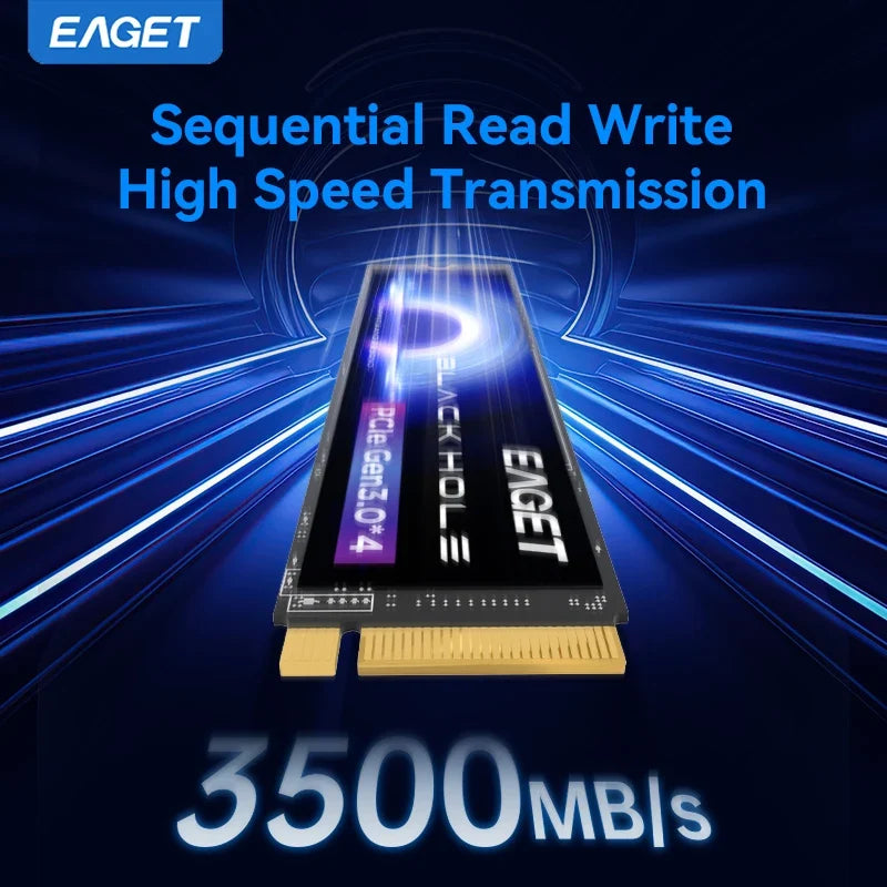 Eaget 3500MB/s SSD NVMe M.2 2280 PCIe 3.0x4 Internal Solid State Hard Drive 256GB 512GB 1TB ssd for PC PS5 Gaming