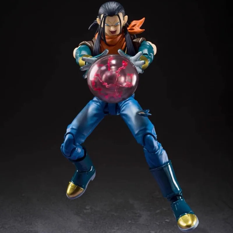 SHF Dragon Ball GT Super Android 17 Action Figures 16cm Anime Model Statue Collection Decoration Toys Ornaments Doll Gift