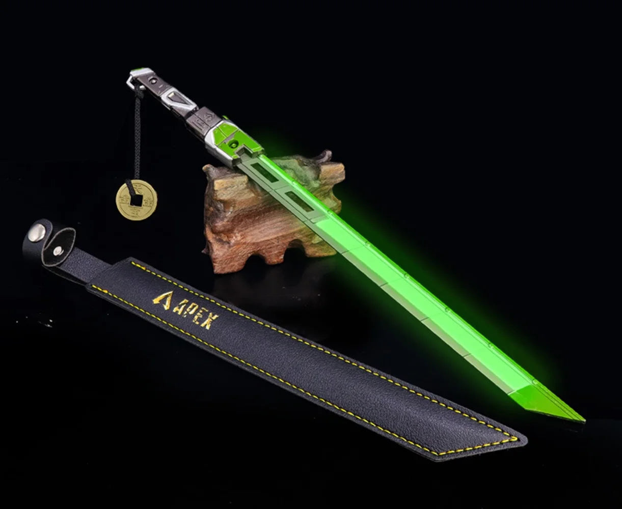 Apex The Hidden Blade Legends Crypto Heirloom Biwon Blade Weapon Keychain Game Anime Katana Swords Knife Boy Kid Decoration Gift