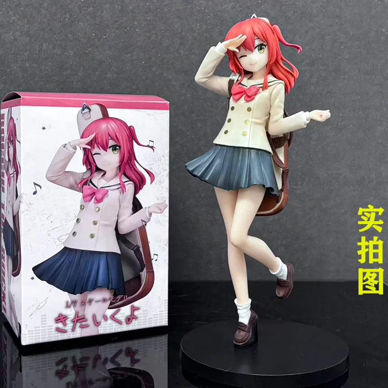 Bocchi the Rock Kita Ikuyo Anime Figure Cute Girl with Wink Pose Collectible Desktop Statue Gift for Fans and Decor
