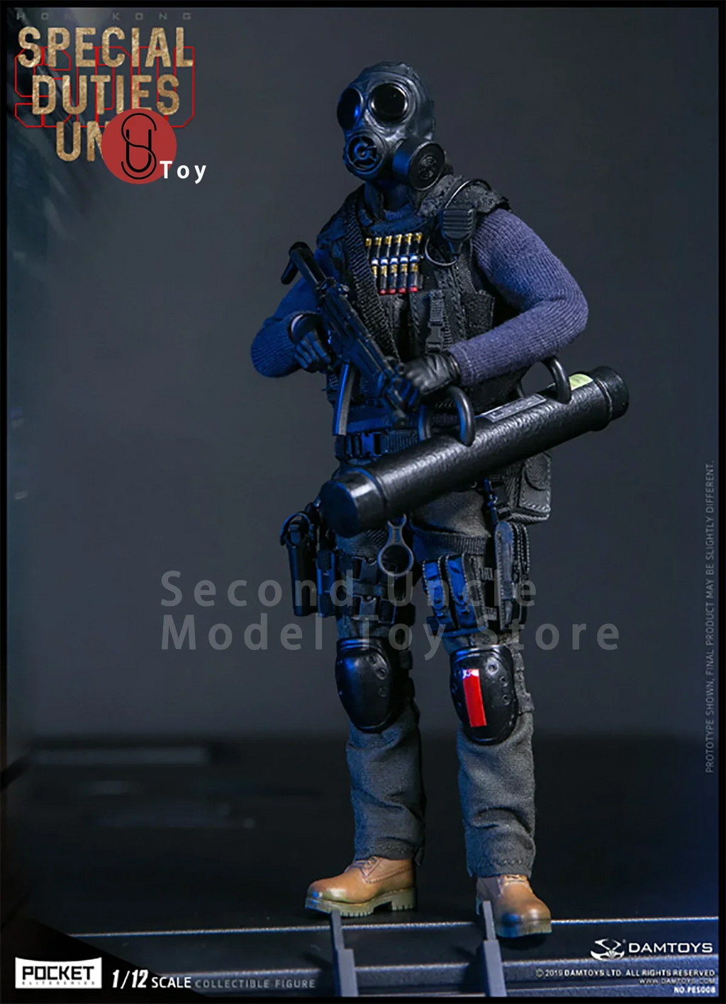 DAMTOYS PES007 PES008 1/12 Pocket Elite Series Hongkong SDU Fai Sir Sam Sir Male Soldier Action Figure Full Set Model Toys