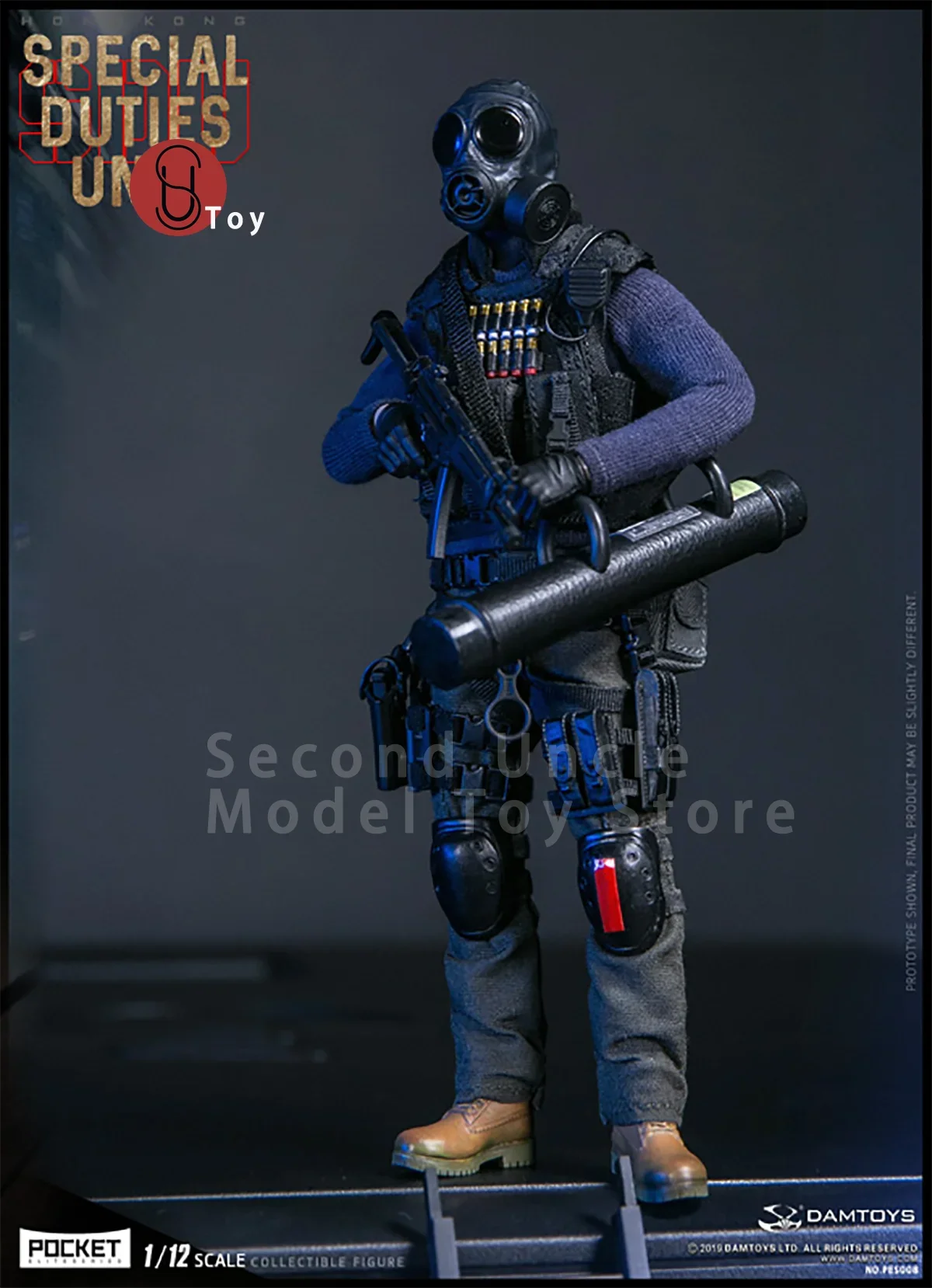 DAMTOYS PES007 PES008 1/12 Pocket Elite Series Hongkong SDU Fai Sir Sam Sir Male Soldier Action Figure Full Set Model Toys