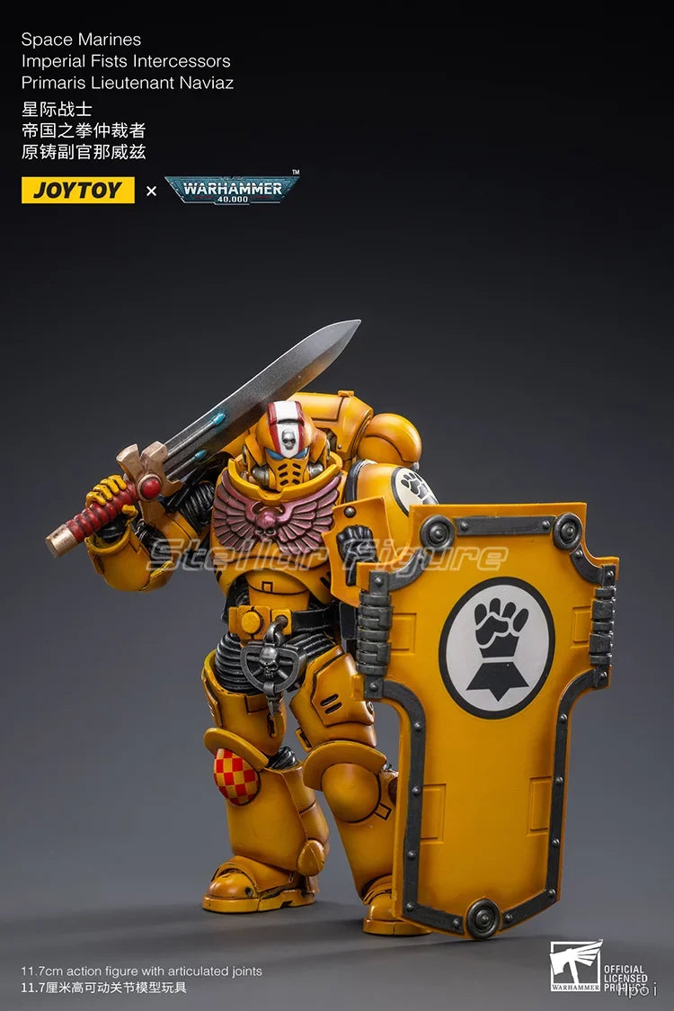 【SF】JOYTOY 1/18 Action Figure  Space Marines Imperial Fists Intercessors Primaris Lieutenant Naviaz Model Toys Gifts