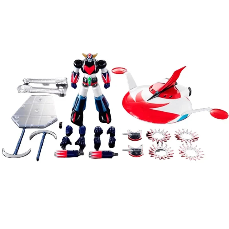 Bandai Genuine SR SUPER ROBOT CHOGOKIN GRENDIZER & SPAZER UFO SET Anime Action Figure Collectible Model Toys Ornaments Gift Kid