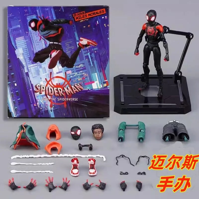 Stock Sv Action Spiderman Miles Morales Actionfigur Sammlung Sentinel Spider-Man Into The Spider Verse Figuren Modell Spielzeug