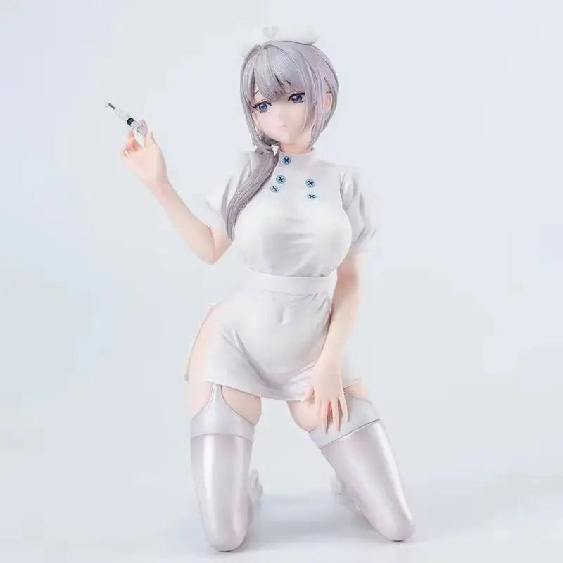 Saotome Shino Nurse Ver. Kneeling Pose Anime Pvc Figure Collectible Statue Desktop Decoration GiftS