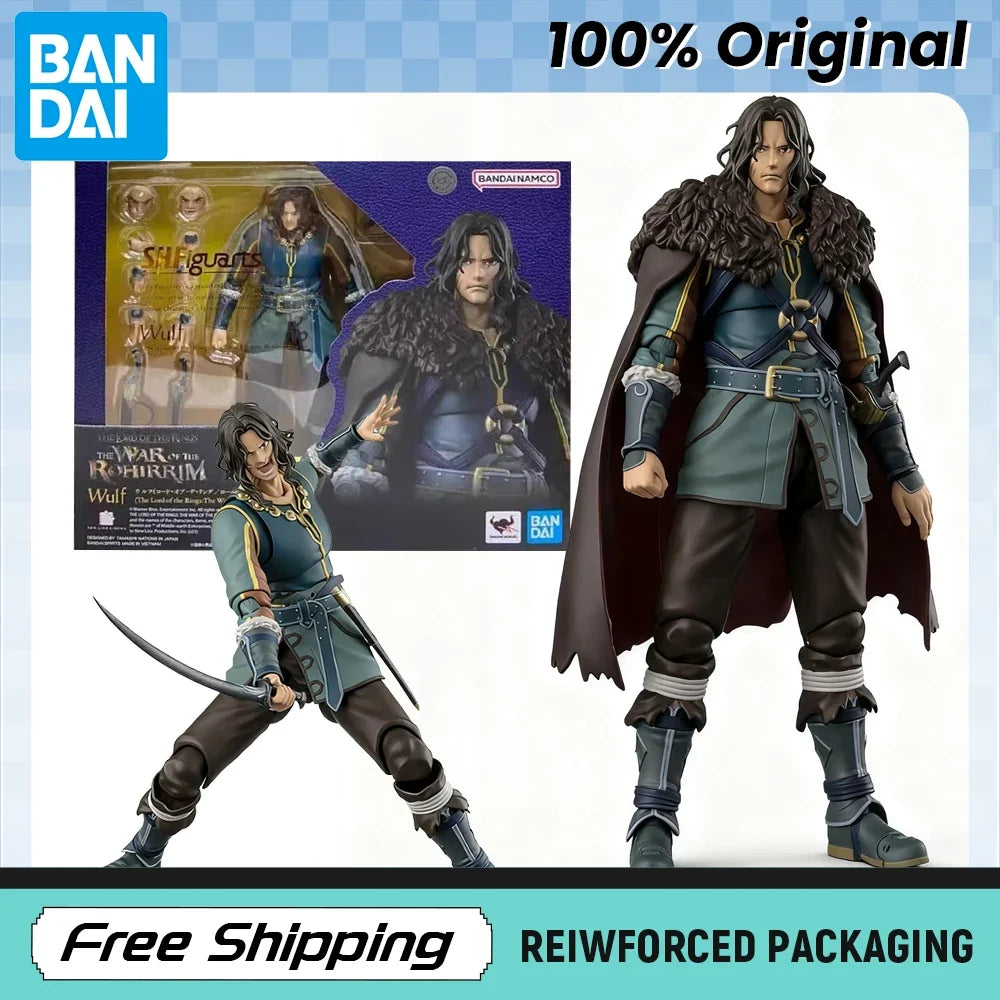 In Stock BANDAI SHF The Lord of the Rings :The War of the Rohirrim Wulf Action Figure Model Kit Original Toys Gifts Collecting