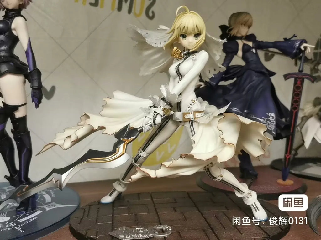 Fate/Extella Ccc Nero Claudius Saber Bride Wedding Dress Scale 22cm Pvc Action Figure Statue Collection Model Toys  Gifts