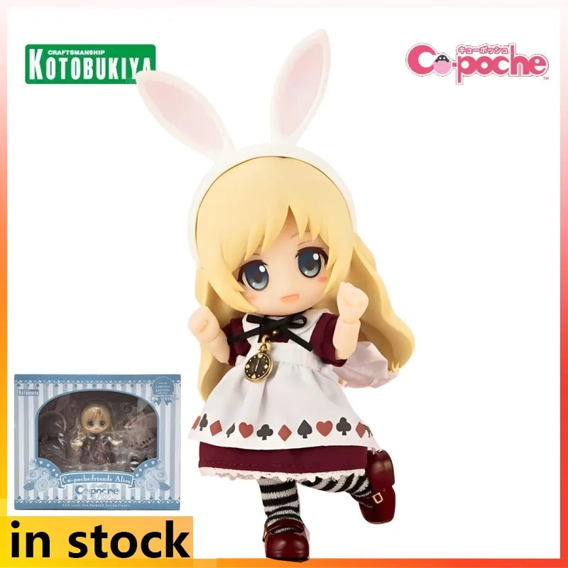 Kotobukiya Original Cu-poche Finished Product Movable Series Alice in Wonderland Anime Action Figure Model Toys Gifts for Boys