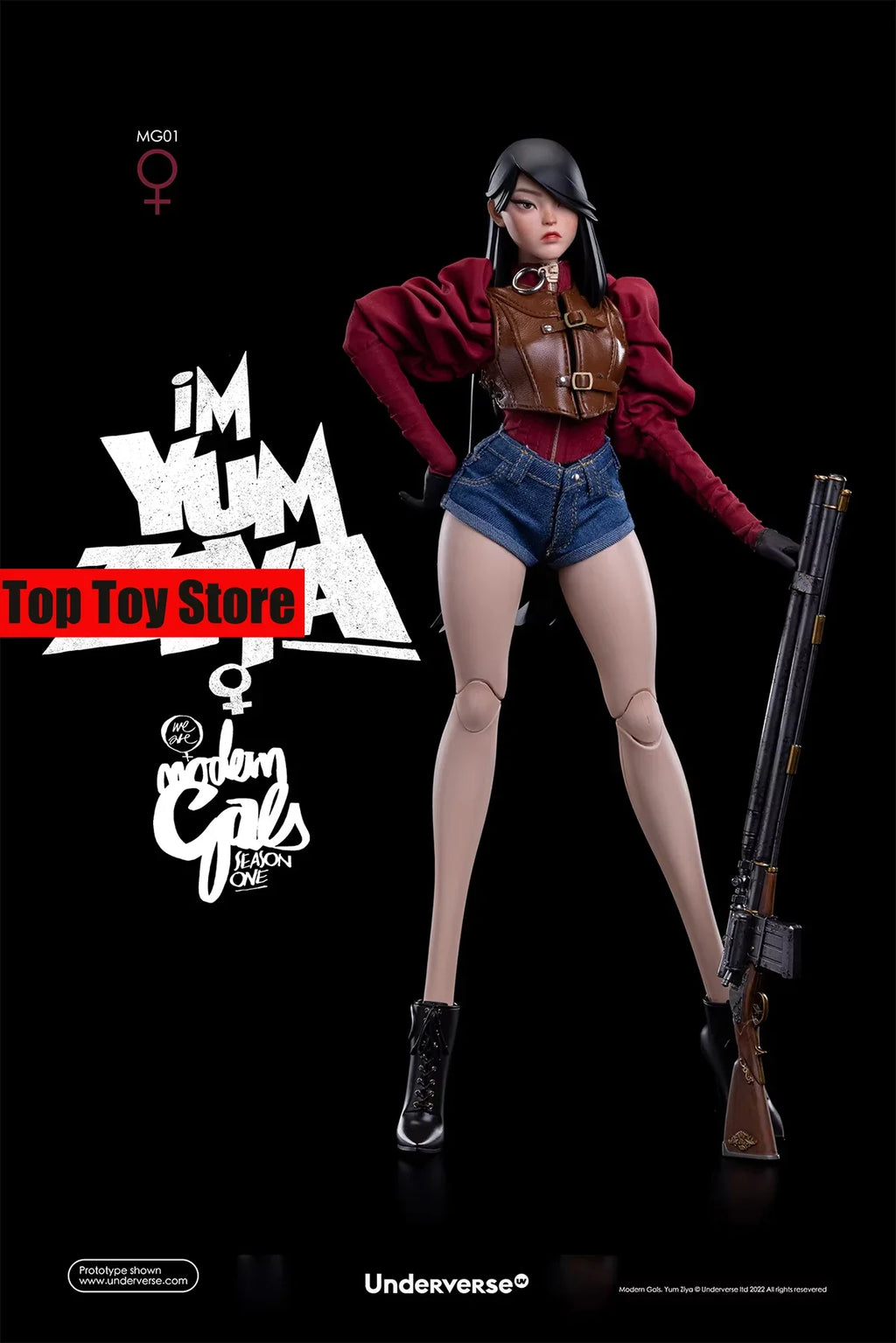 Underverse MODERN GALS Series YUM ZIYA 1/6 Collection Action Figure 30CM Full Set Collectible Model Toys Gift