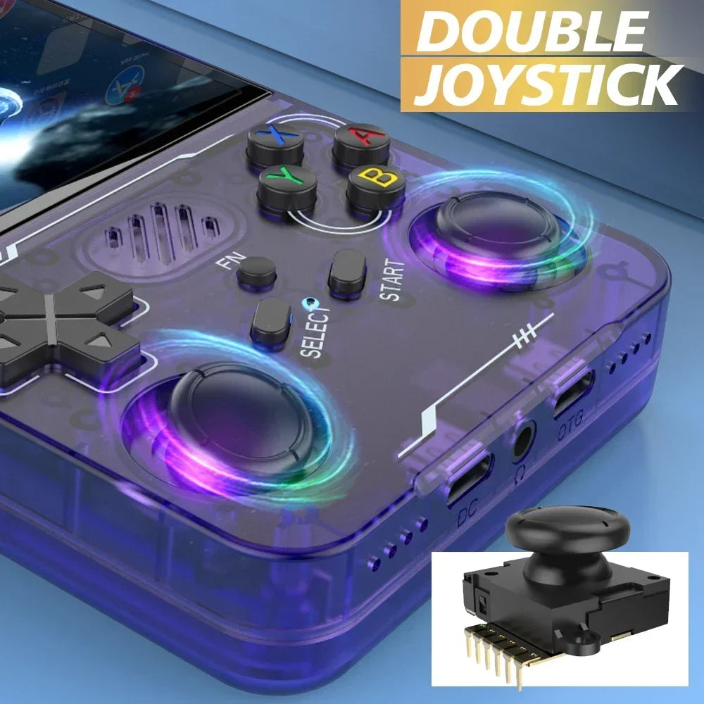 100% ArKOS R36XX Retro Handheld Game Console Linux System 3.5 Inch IPS Screen 64/128GB/256GB Game Player R36S updated version