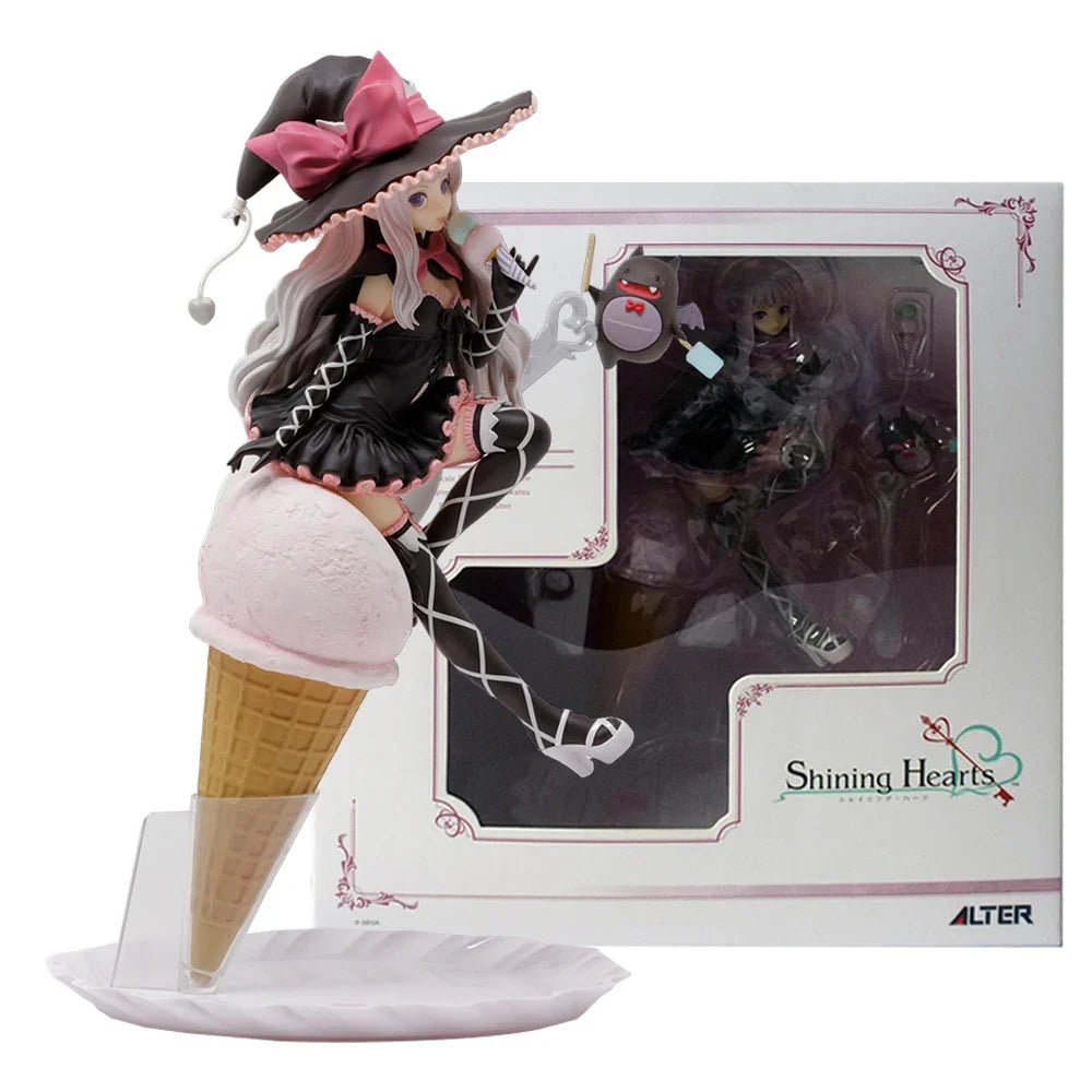 20CM Anime Shining Hearts Melty de Granite Sorbet Figure 1/8 Ice Cream Dress Up Model Toy Doll Aciton Figure PVC
