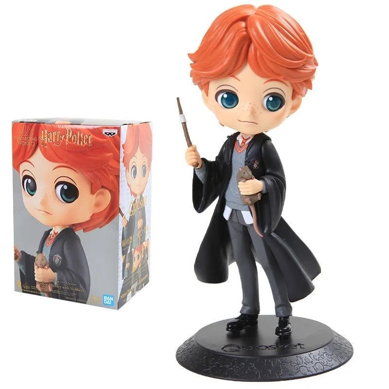 14cm Original Bandai Q Posket Harrys Potter Series Version Role Draco Malfoy Hermione Action Figure Anime Collectible Kids Dolls