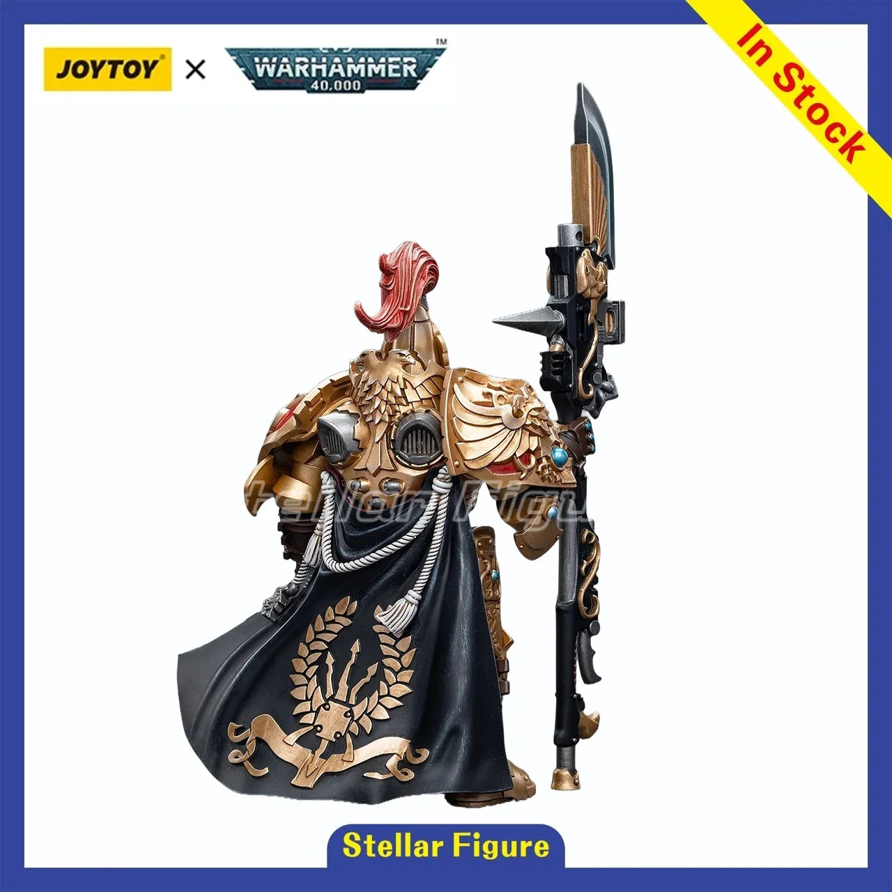【SF】JOYTOY 1/18 Action Figure Adeptus Custodes Shield Captain with Guardian Spear Model Toys Gifts Collection Ornaments
