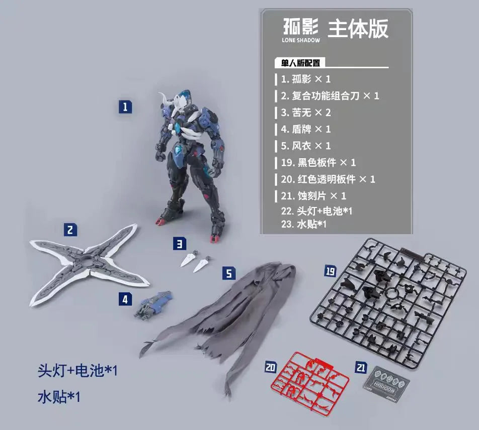 ã€Auf Lagerã€‘HEMOXIAN LONE SHADOW 1/100 MG NBD-009 NONZERO STUDIO OVER ZERO Bausatz Actionfigur Sammlerstück