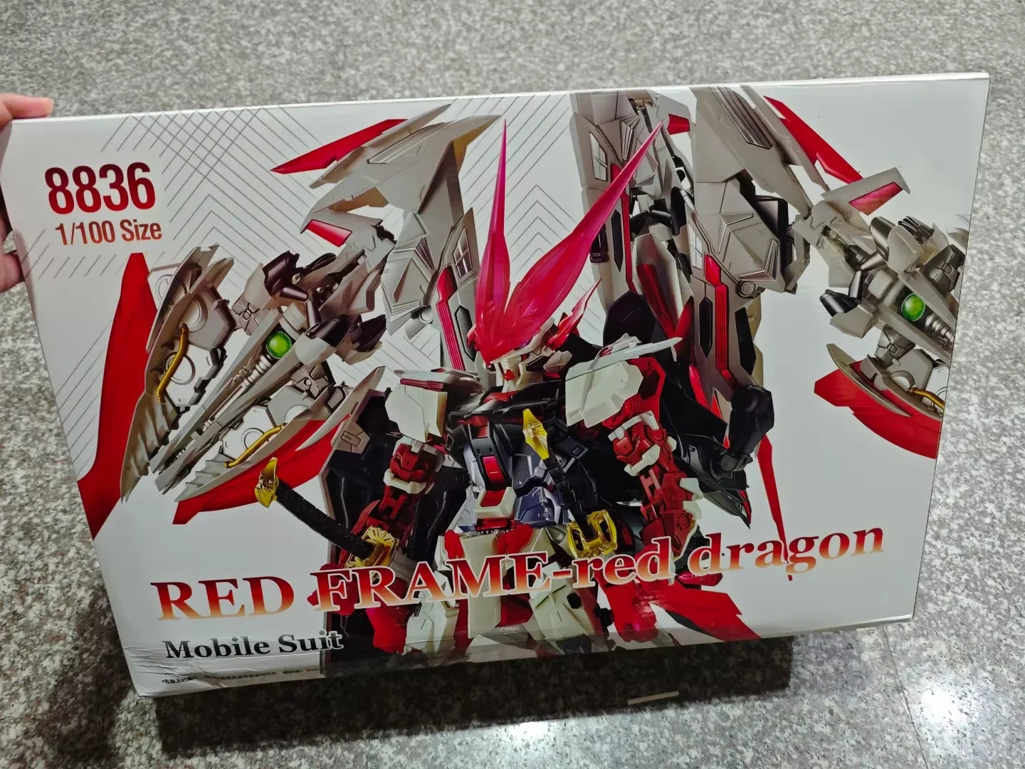 In Stock DABAN 8836 MB Style 1/100 Astray Red Frame Red Dragon Assembly Model Kit MBF-P02 Action Figure Robot Model Toy Gifts