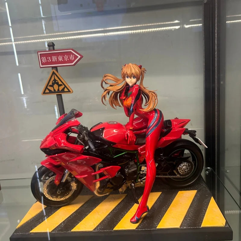 Kol Motorcycle Asuka Ayanami Anime Gk Statue Eva Figure Model Customize Cool Birthday Gift Ornaments