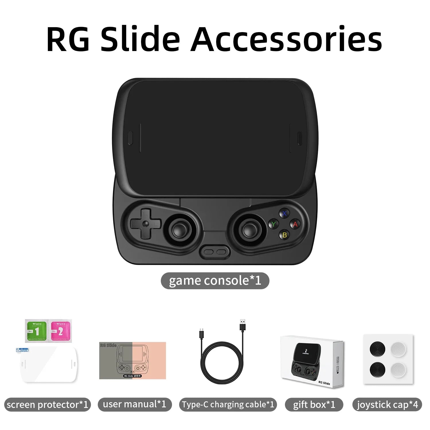 ANBERNIC RG Slide Handheld Game Player 4.7-inch LTPS In-Cell Screen Retro Game Console Unisoc T820 Support AI WiFi Bluetooth