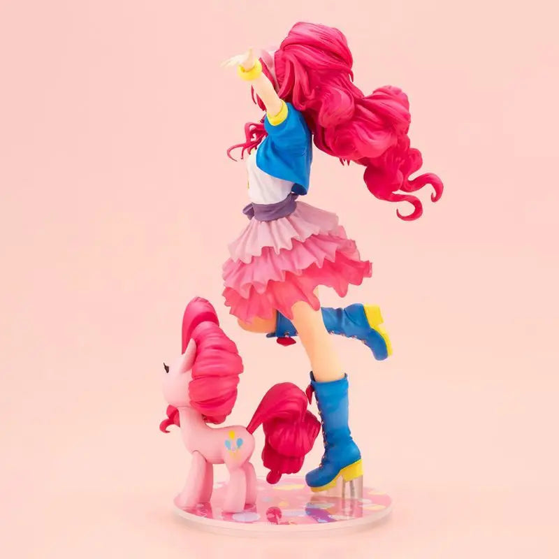 SV374 Beautiful Girl Statue Rainbow Pony Beautiful Girl Pinkie Pie Doll Model Toys