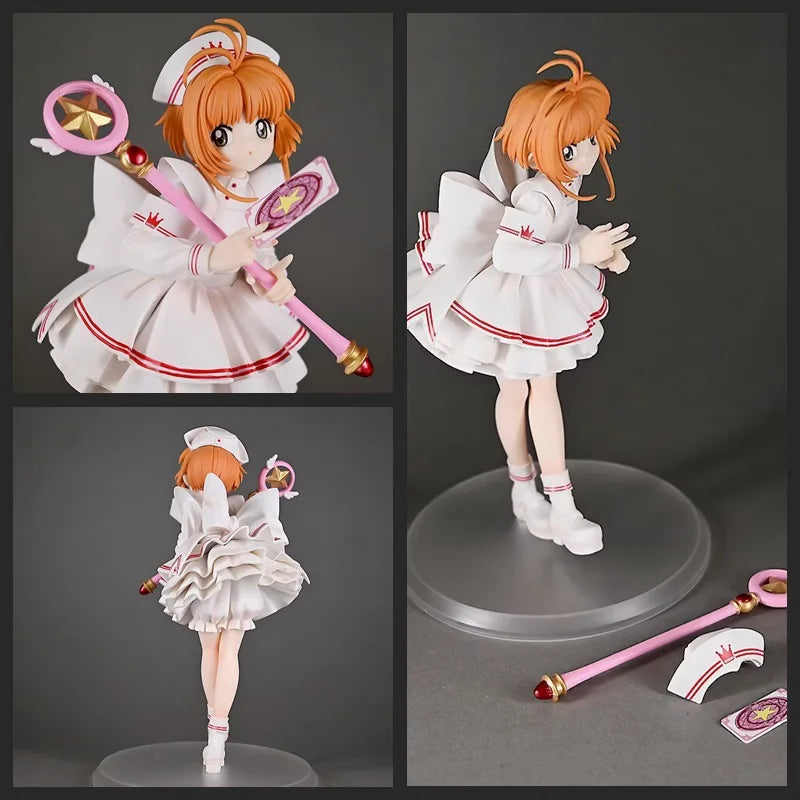 Kinomoto Sakura Figures 22cm Card captor Sakura Figure Pvc Anime Models Statue Collection Toy Desk Decoration Kids Birthday Gift
