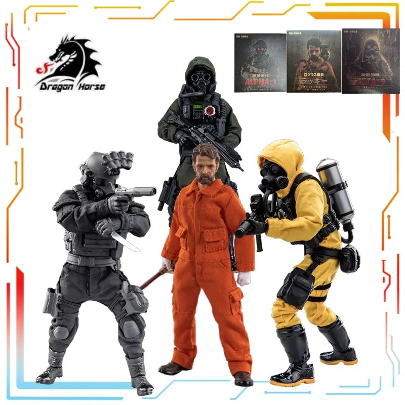 DRAGON HORSE Original 1/12 Fertige, bewegliche Puppen-Serie D-Level-Personal Hat Glück Anime Action Figur Spielzeug Modelle Geschenke für Jungen