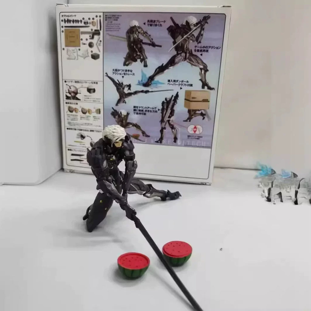 14CM hot Metal Gear Raiden articulated Action figure Metal Gear Character Model ornament Doll Statue Joint Movable game Toy Gift