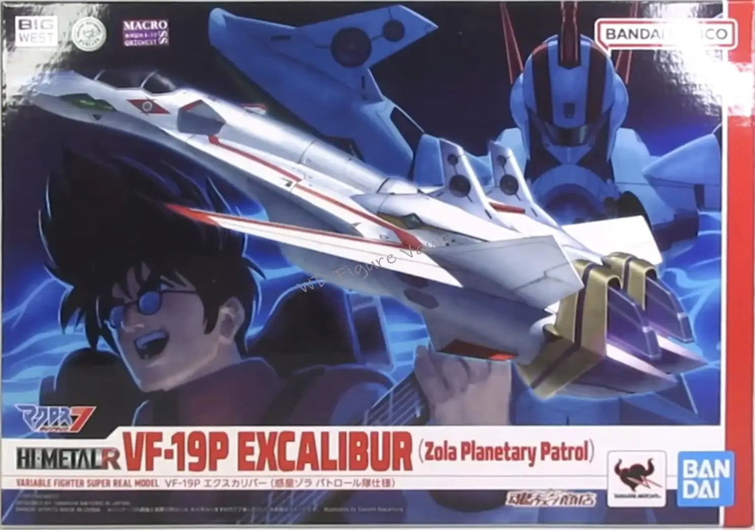Bandai Officially Licensed Macross 7 HI-METAL R VF-19P Excalibur (Planet Zora Patrol Spec) Premium Collectible Model Gift