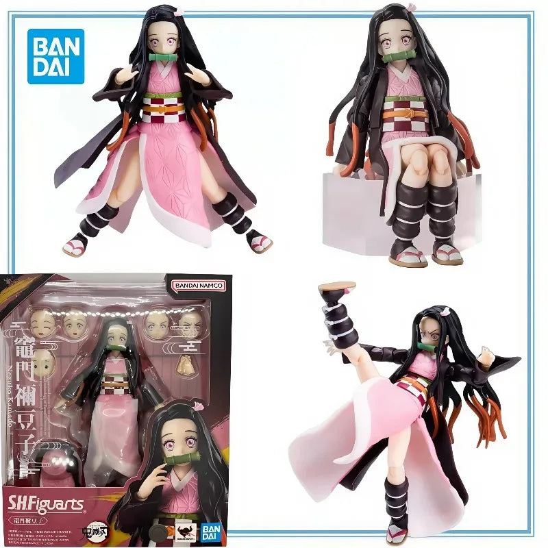 BANDAI Original in Stock SHF Demon Slayer Kamado Nezuko Model Toys Anime Cartoon Anime Action Figures Model Collectio Toy