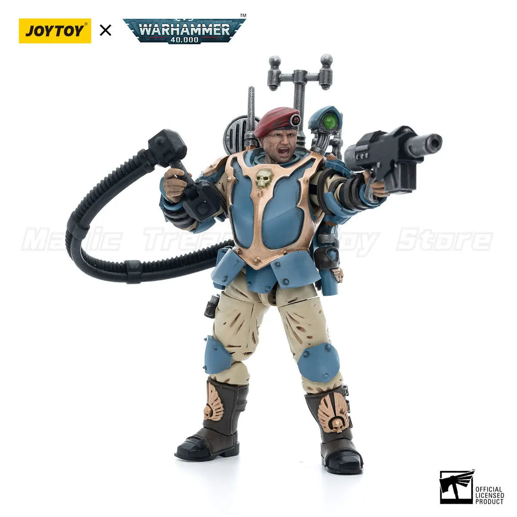 【In Stock】JOYTOY Warhammer 40K Astra Militarum Tempestus Scions Command Squad55th Kappic Eagles Vox Operator 1/18 Action Figure