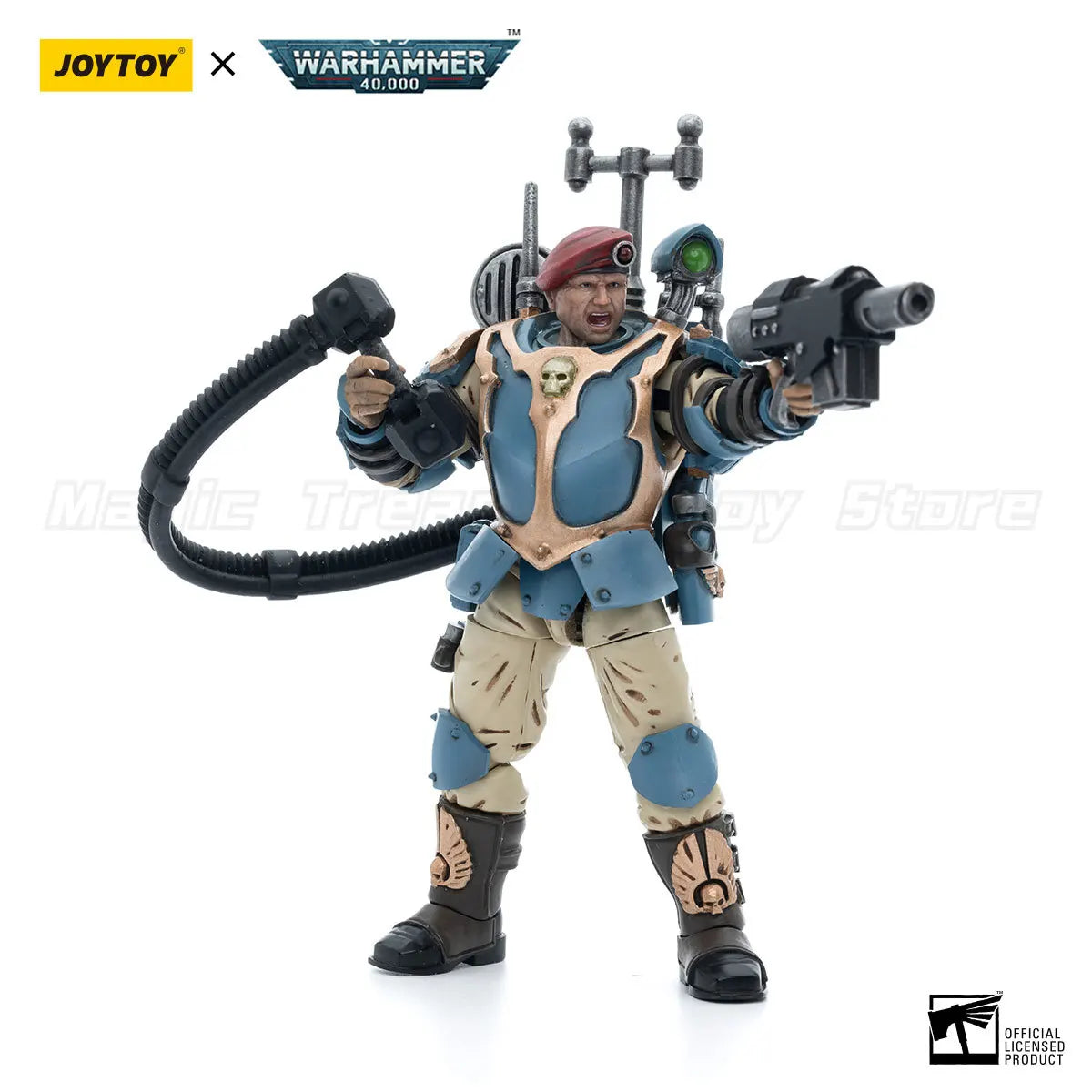 【In Stock】JOYTOY Warhammer 40K Astra Militarum Tempestus Scions Command Squad55th Kappic Eagles Vox Operator 1/18 Action Figure