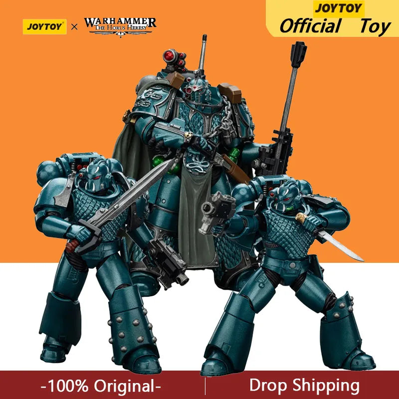 JOYTOY Warhammer 40K 1/18 Action Figures Alpha Legion 3PCS Model Alpha Legion Exodus The One Who Is Many Headhunter Prime Anime