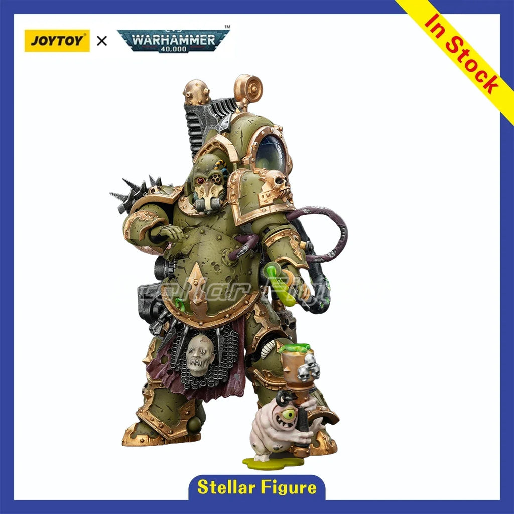 【SF】JOYTOY Warhammer 40K 1/18 Action Figure Death Guard Foul Blightspawn with Plague Spraye Model Toys Gifts Collection Ornament