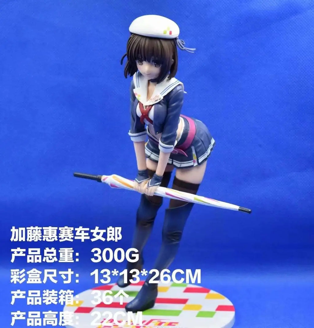 Saekano Megumi Kato 22cm Action Figure - Sexy Racing Collection Ornament PVC Model Toy for Fans And Collectors